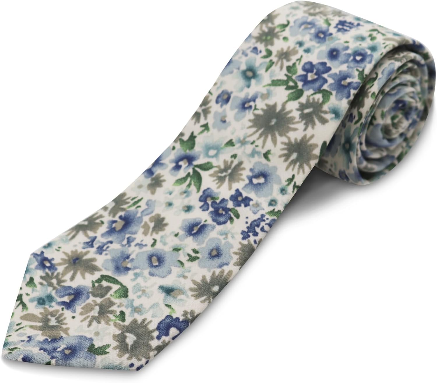 Cotton Floral Skinny Tie Men