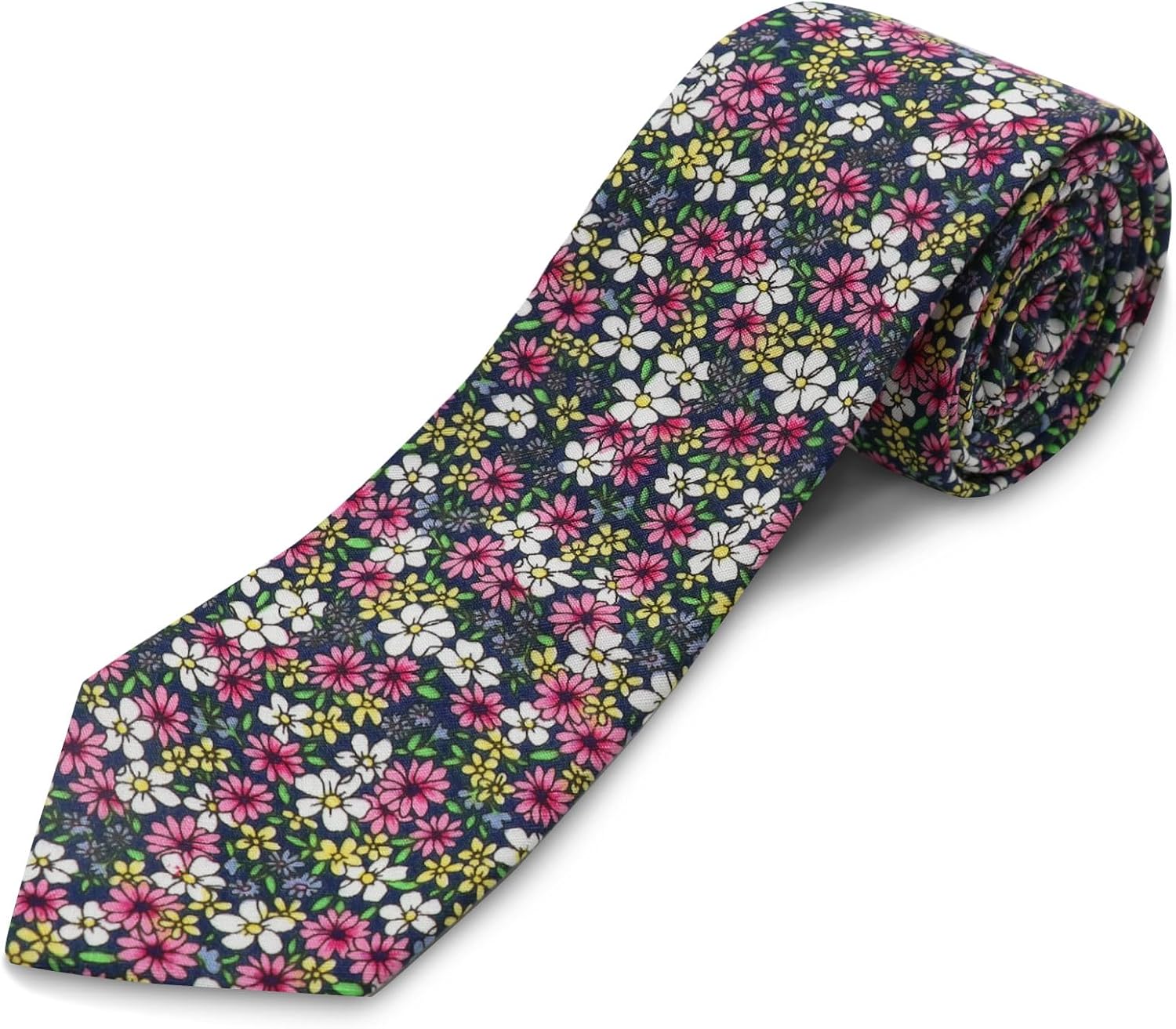 Cotton Floral Skinny Tie Men