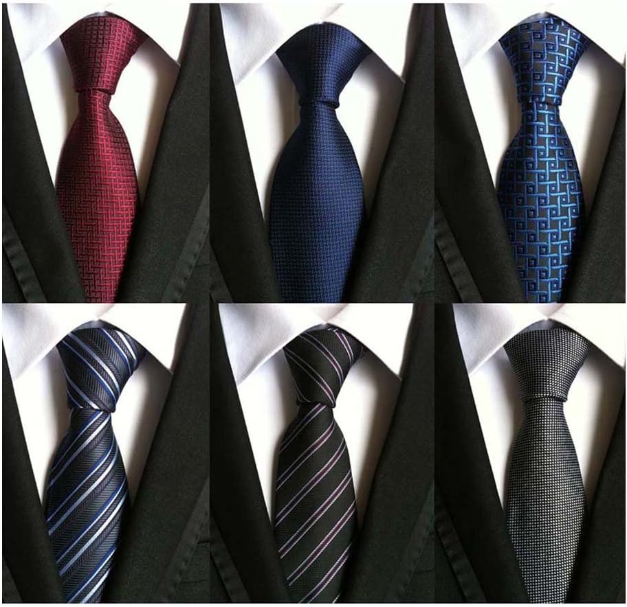 6PCS Woven Silk Necktie Set
