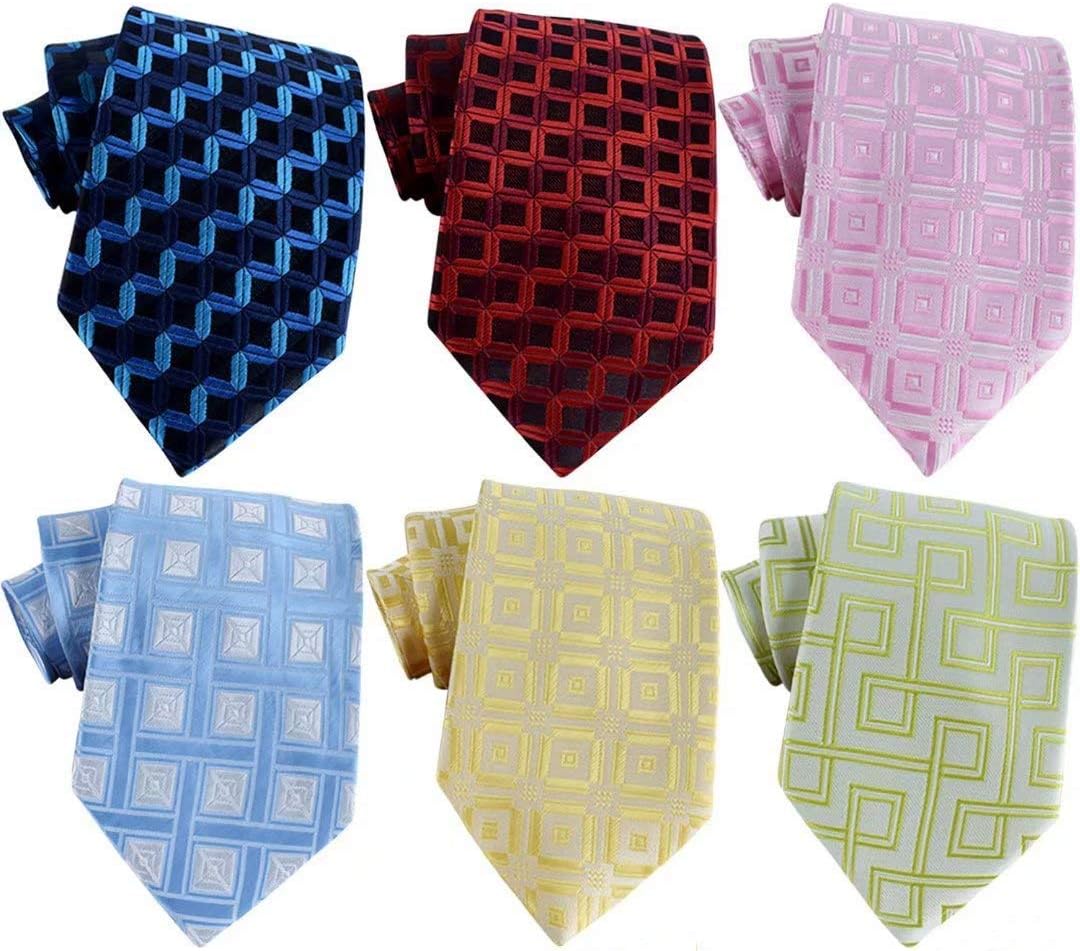 6PCS Woven Silk Necktie Set