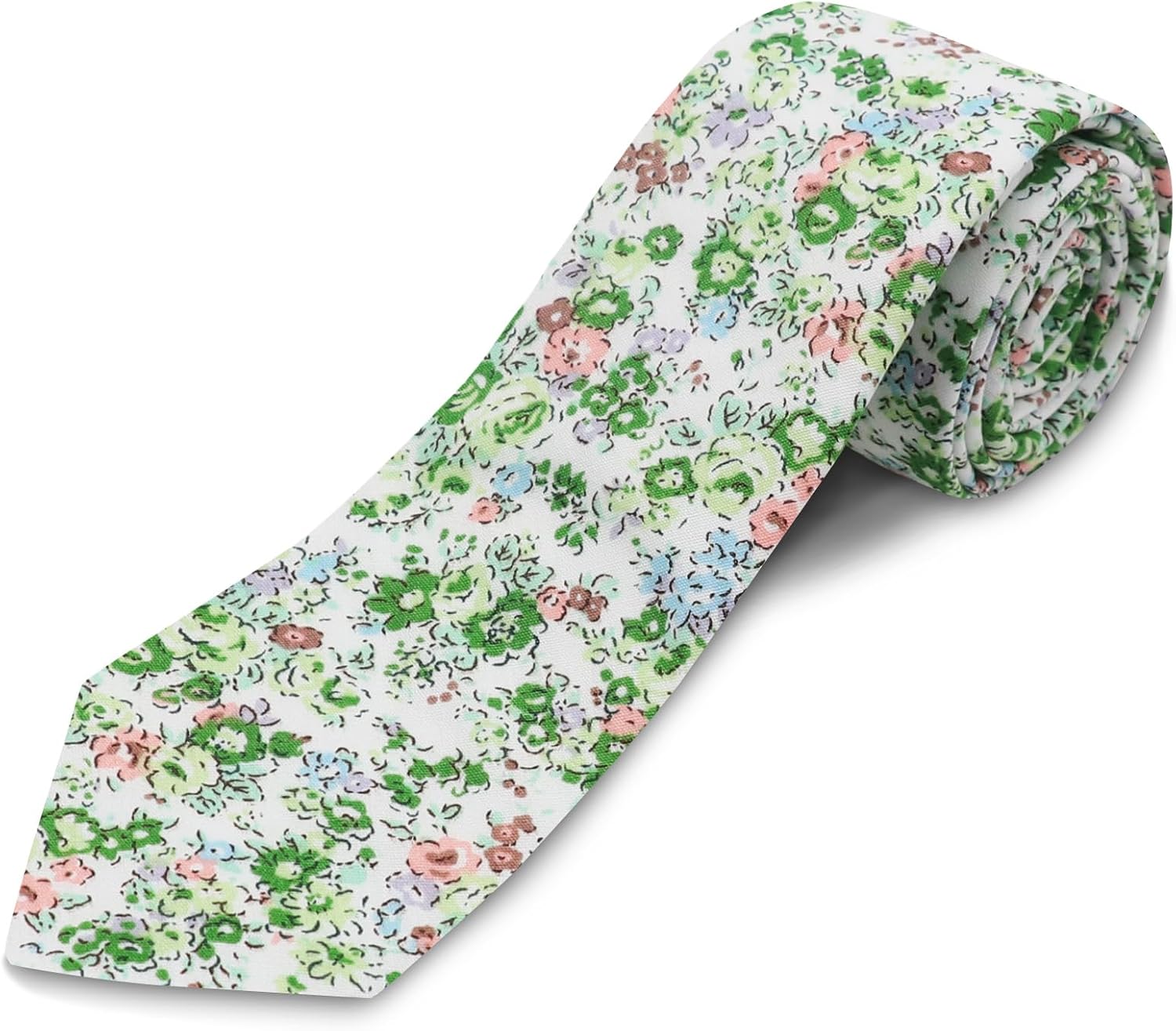 Cotton Floral Skinny Tie Men