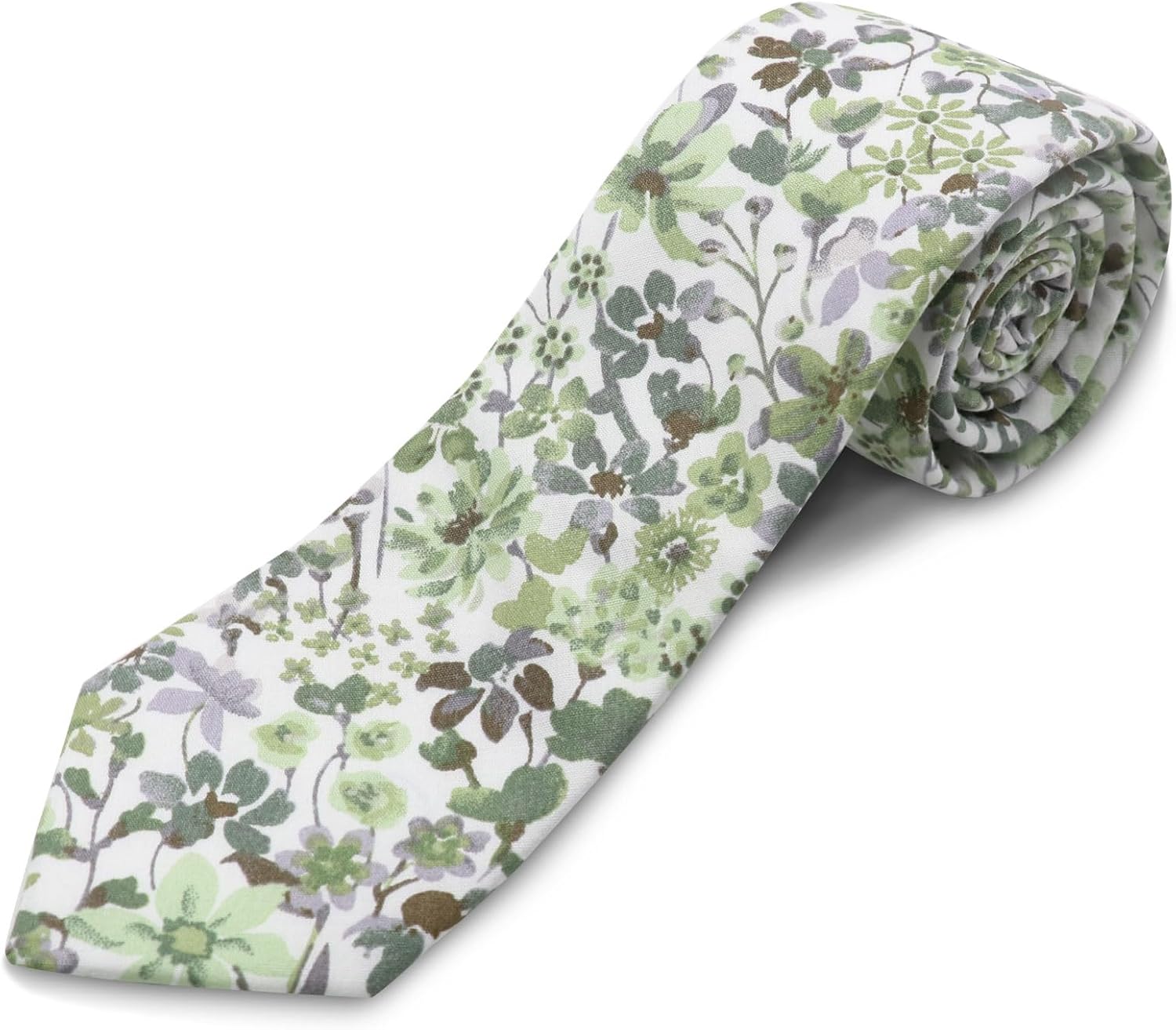 Cotton Floral Skinny Tie Men