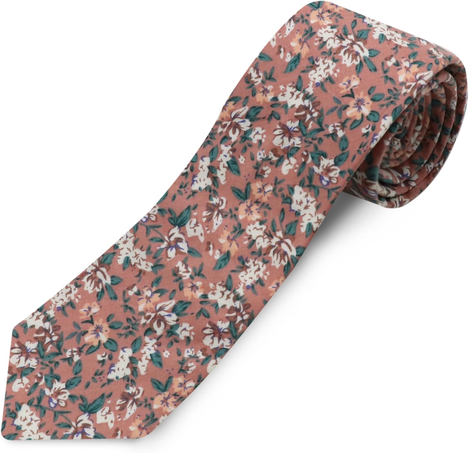 Cotton Floral Skinny Tie Men