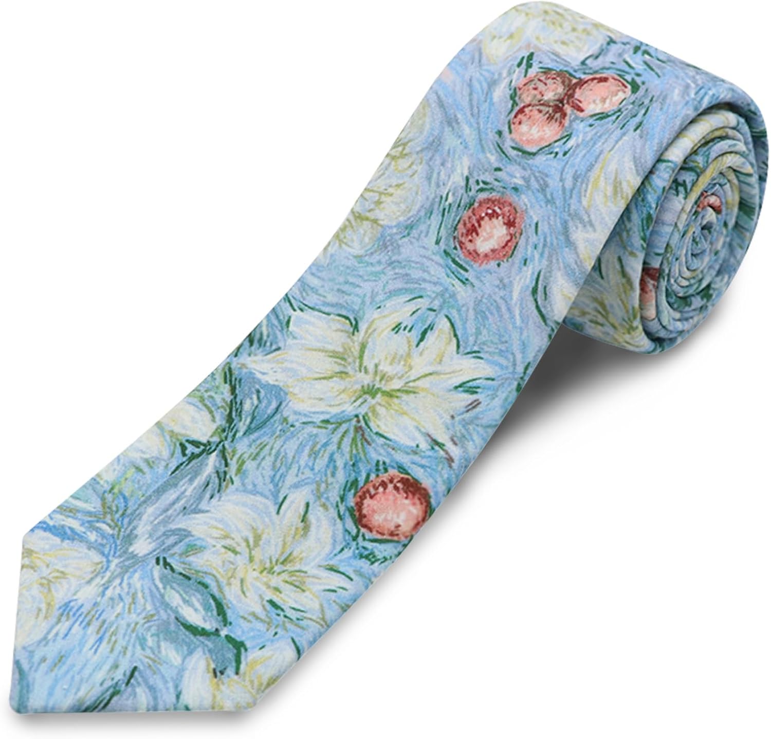 Cotton Floral Skinny Tie Men