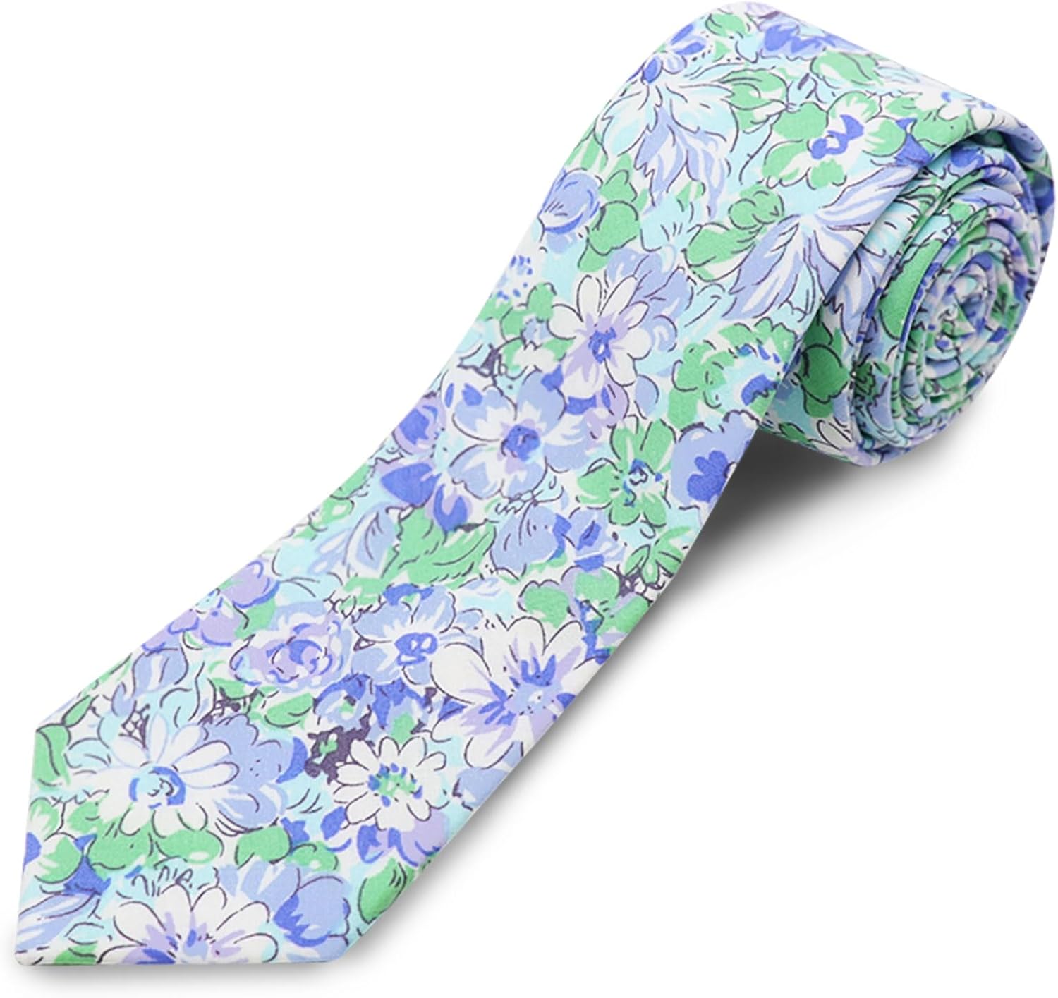 Cotton Floral Skinny Tie Men