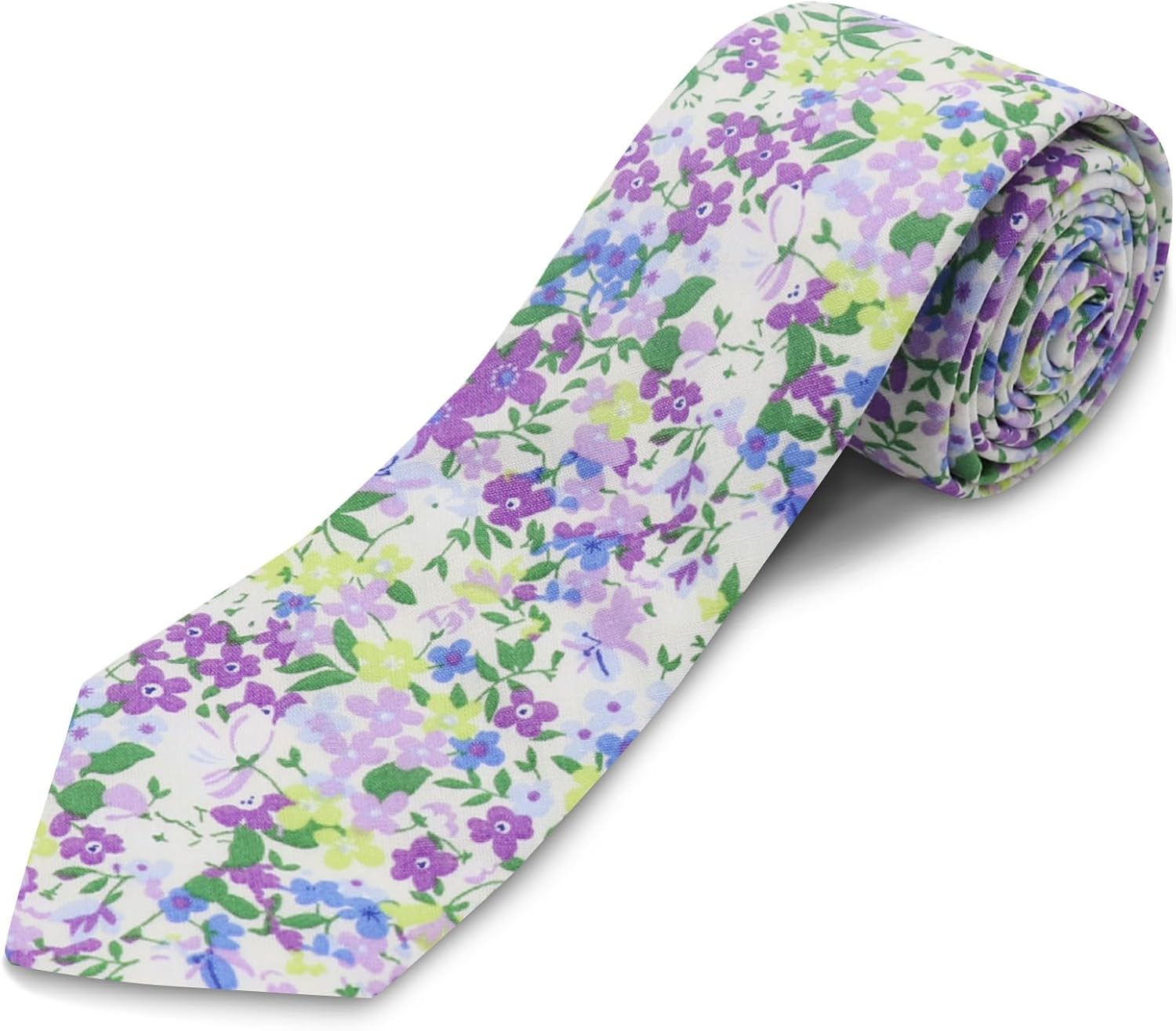 Cotton Floral Skinny Tie Men