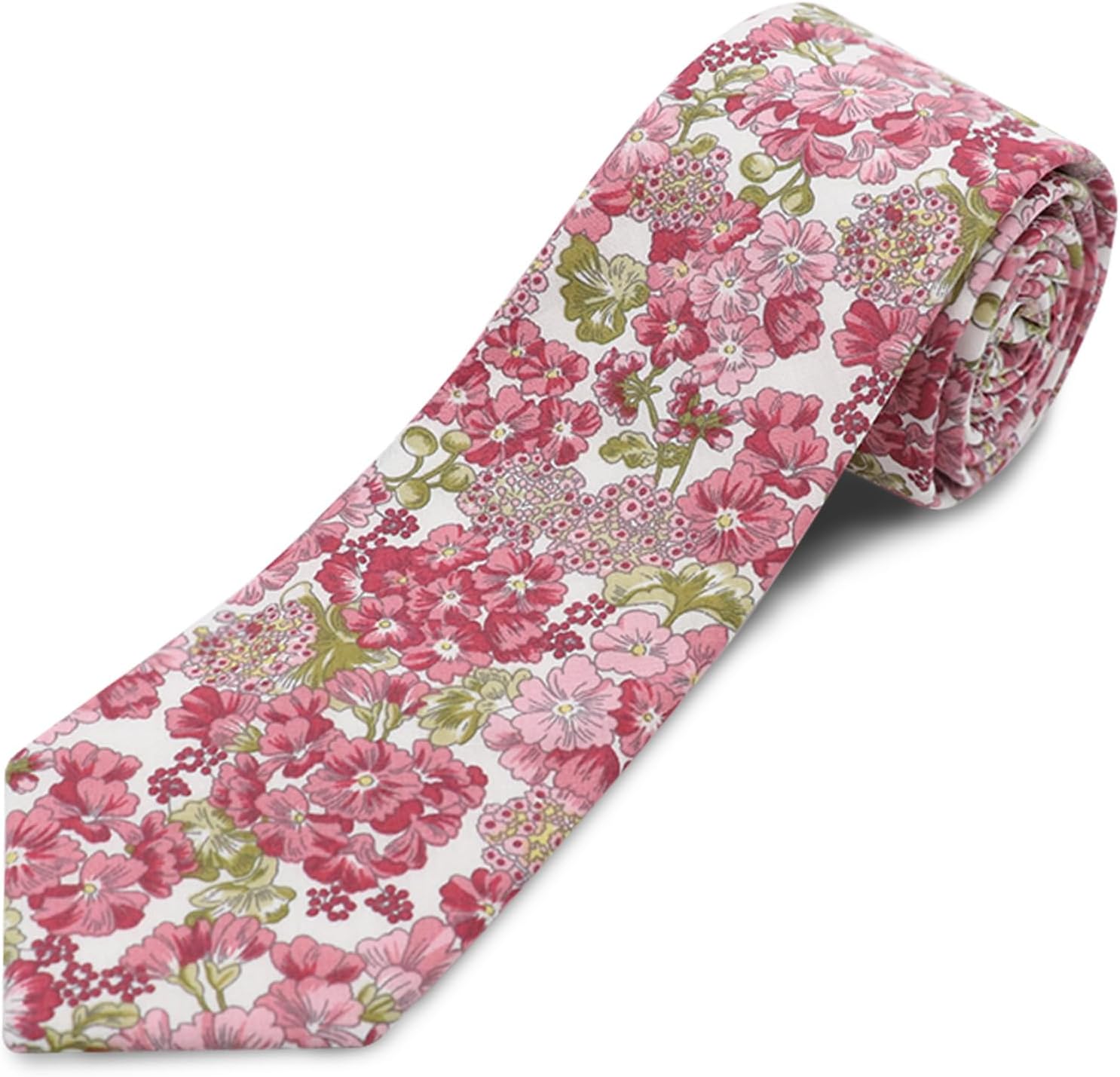 Cotton Floral Skinny Tie Men