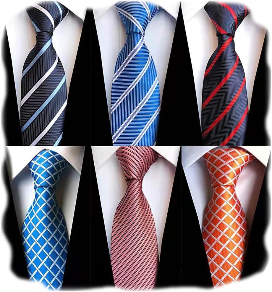 6PCS Woven Silk Necktie Set