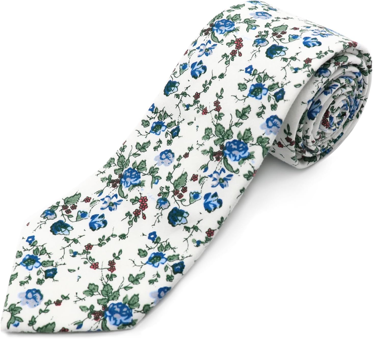 Cotton Floral Skinny Tie Men
