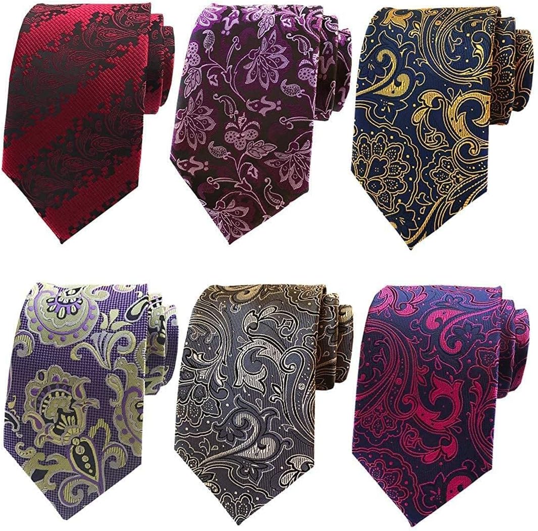 6PCS Woven Silk Necktie Set