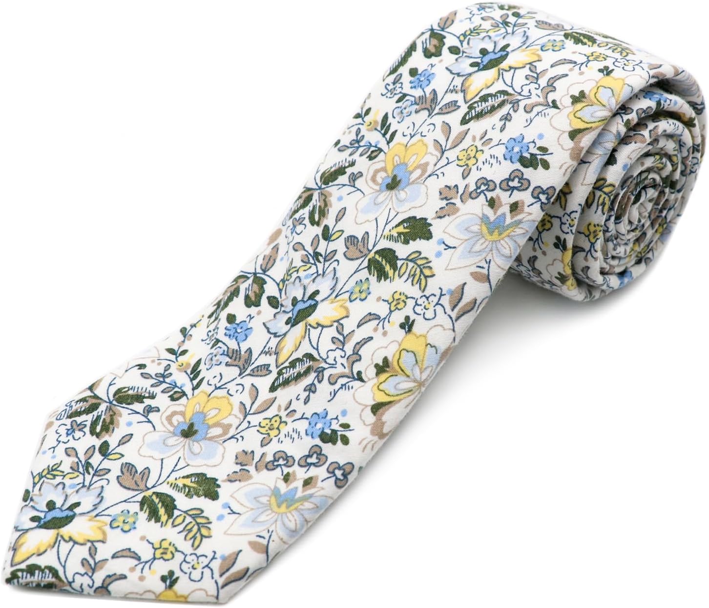 Cotton Floral Skinny Tie Men