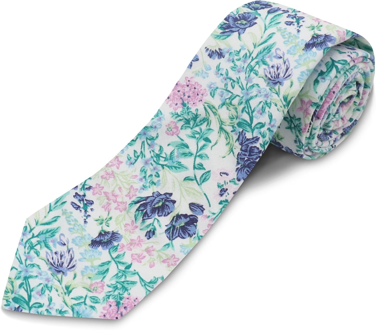Cotton Floral Skinny Tie Men