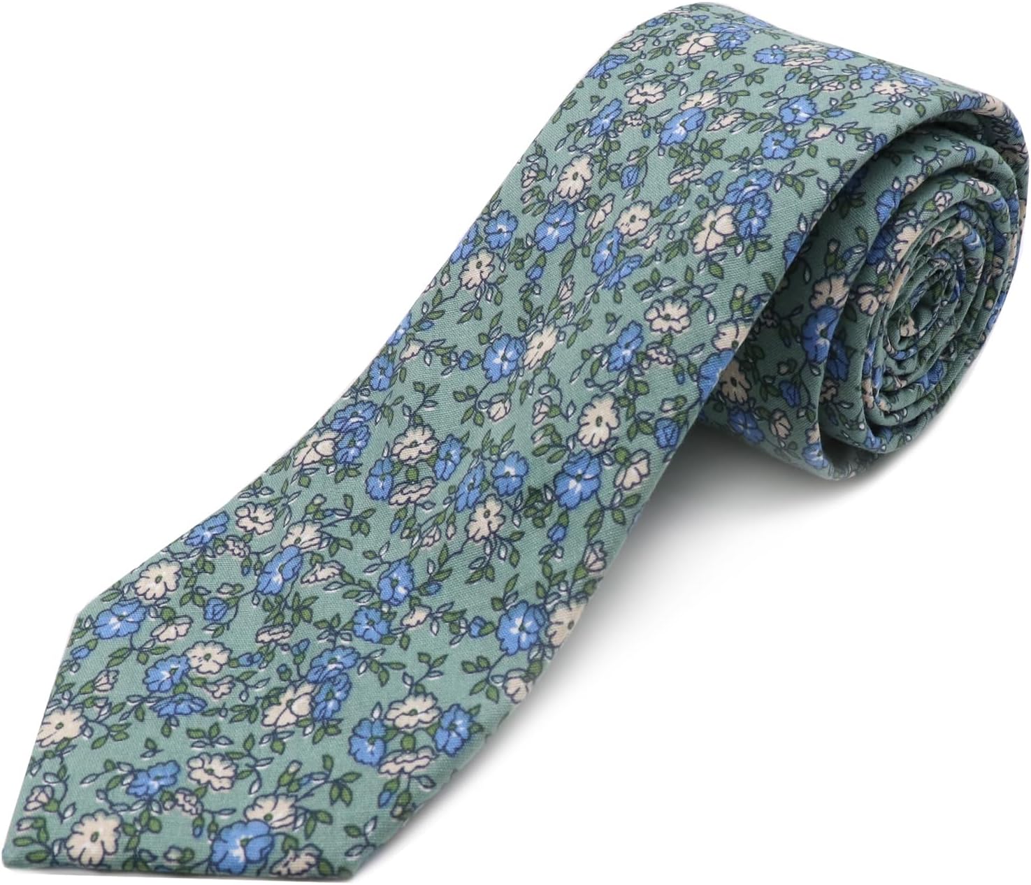 Cotton Floral Skinny Tie Men