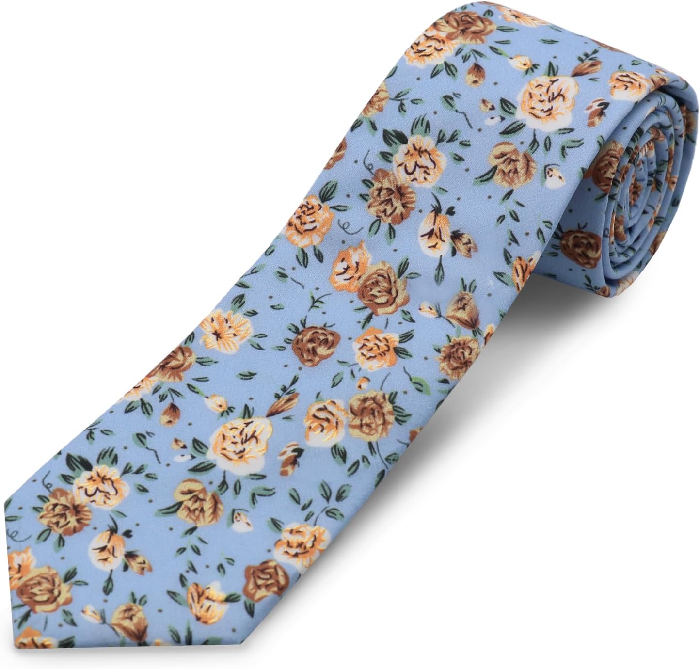 Cotton Floral Skinny Tie Men