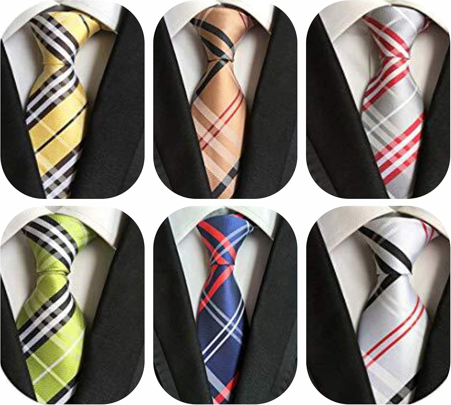6PCS Woven Silk Necktie Set