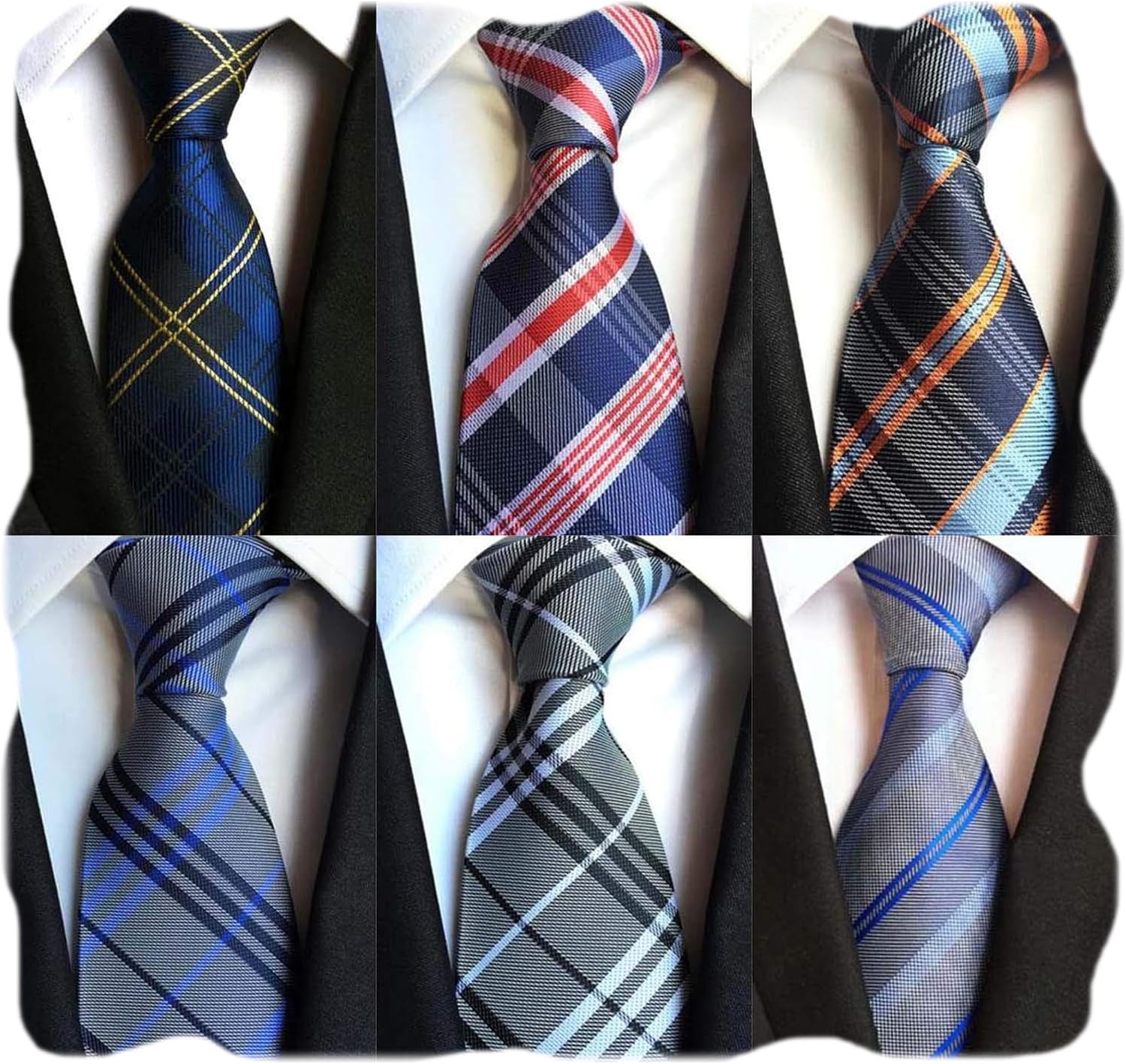 6PCS Woven Silk Necktie Set
