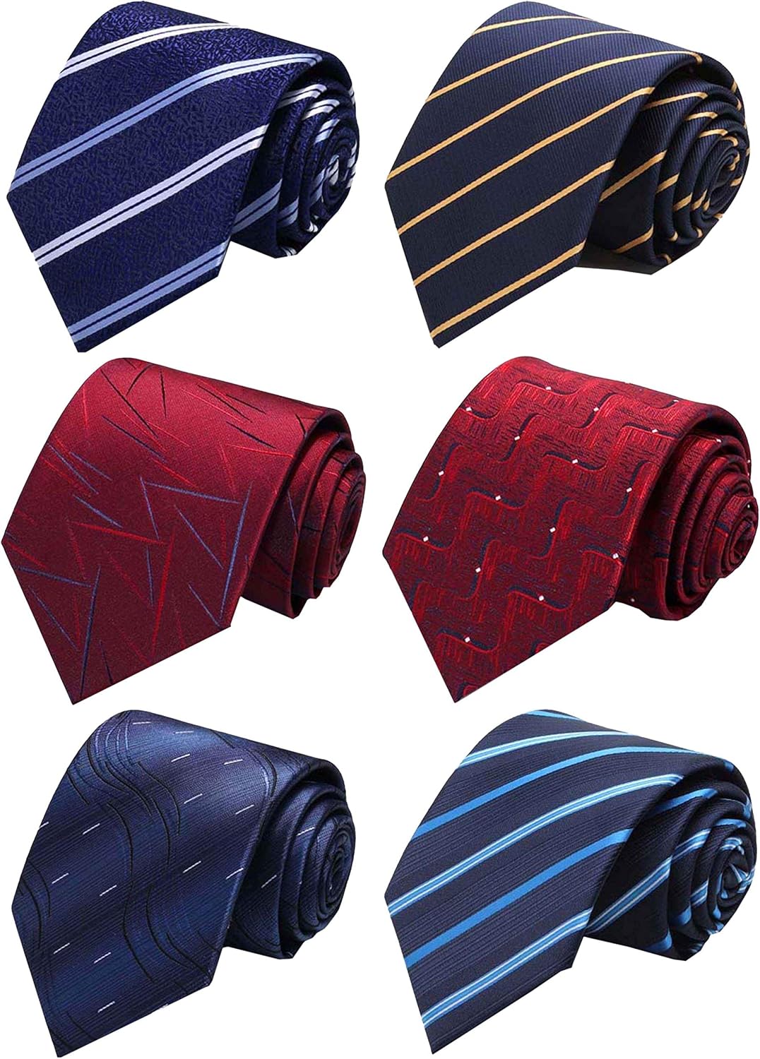 6PCS Woven Silk Necktie Set