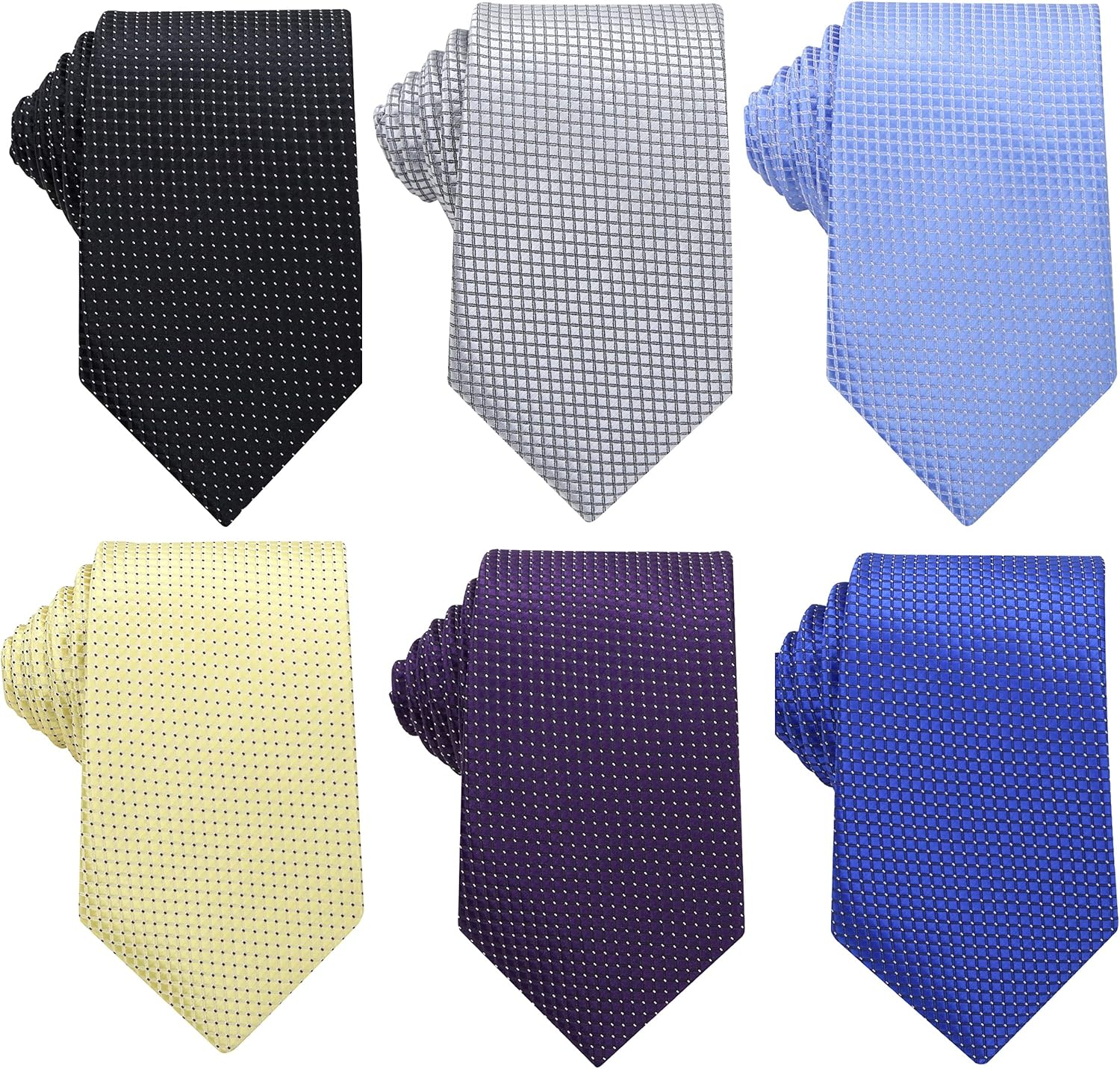 6PCS Woven Silk Necktie Set