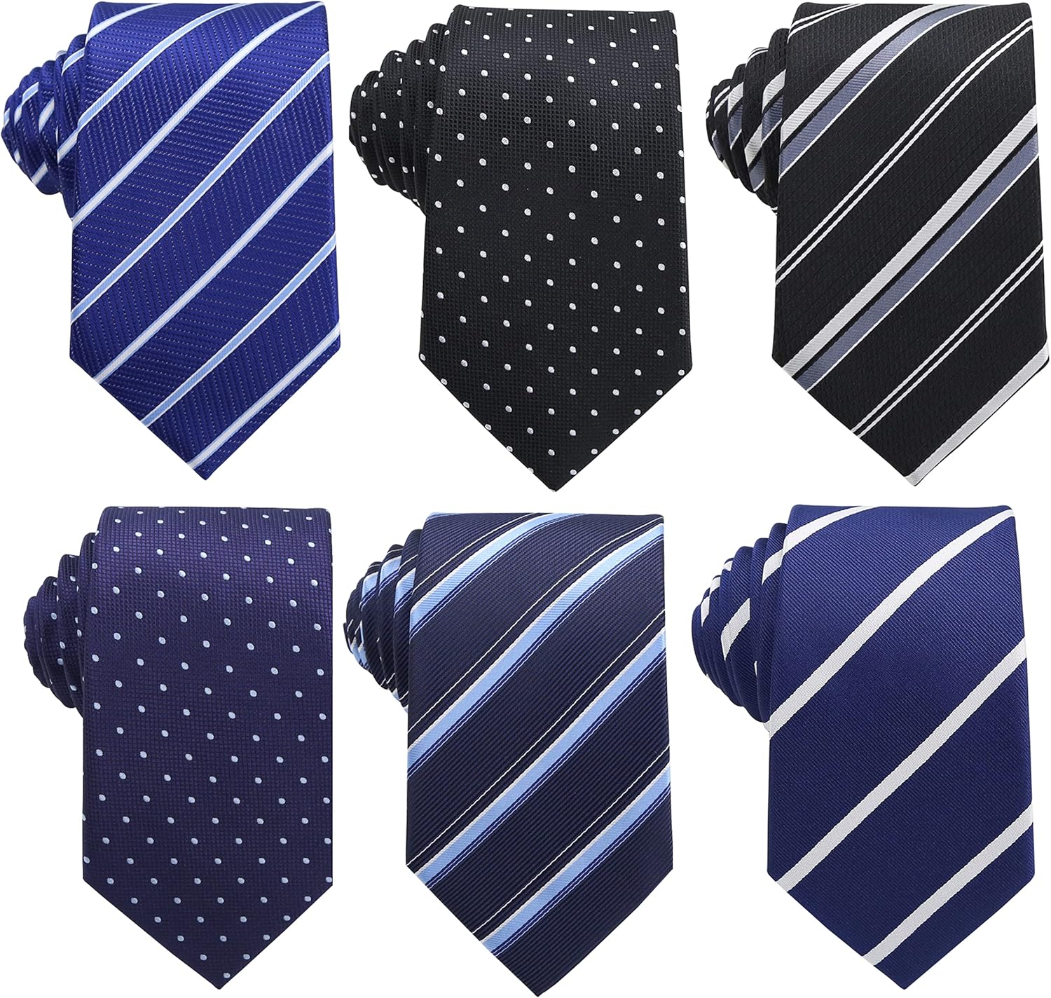 6PCS Woven Silk Necktie Set