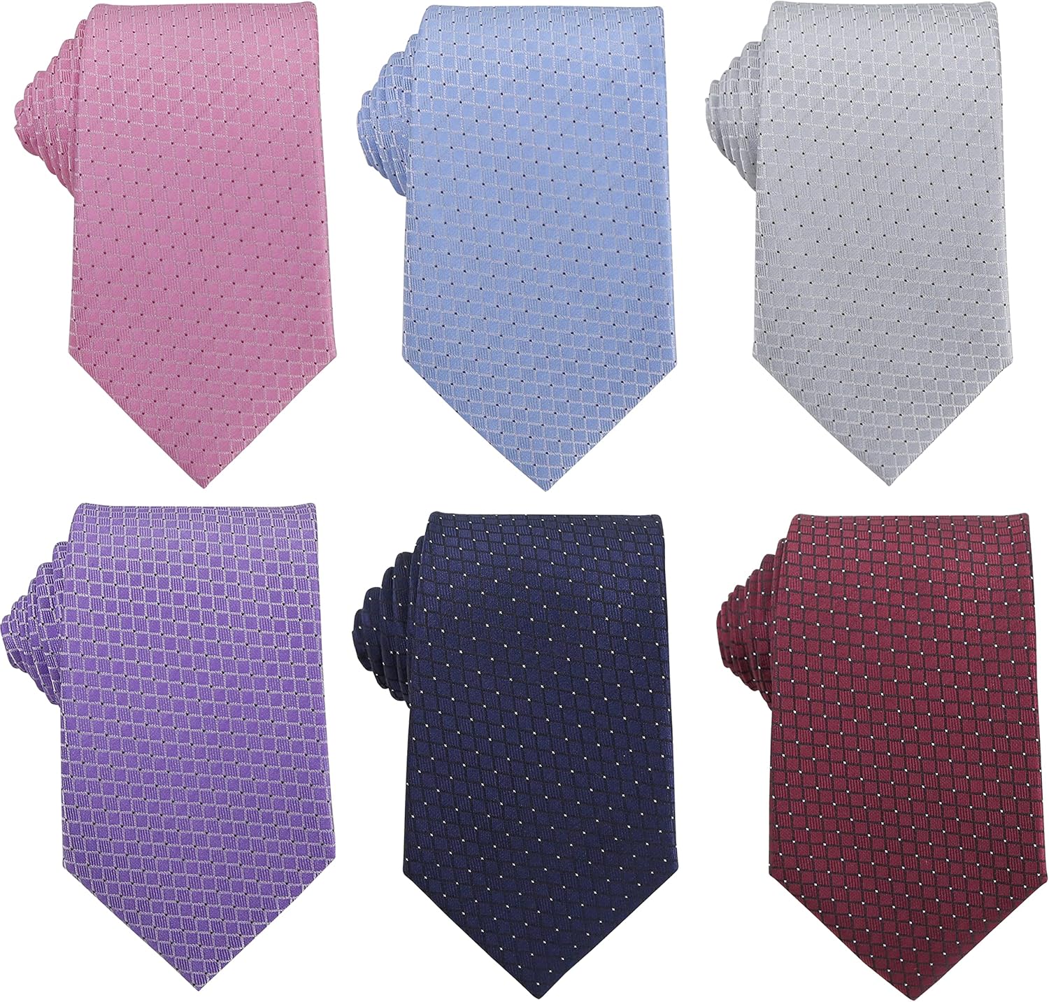 6PCS Woven Silk Necktie Set