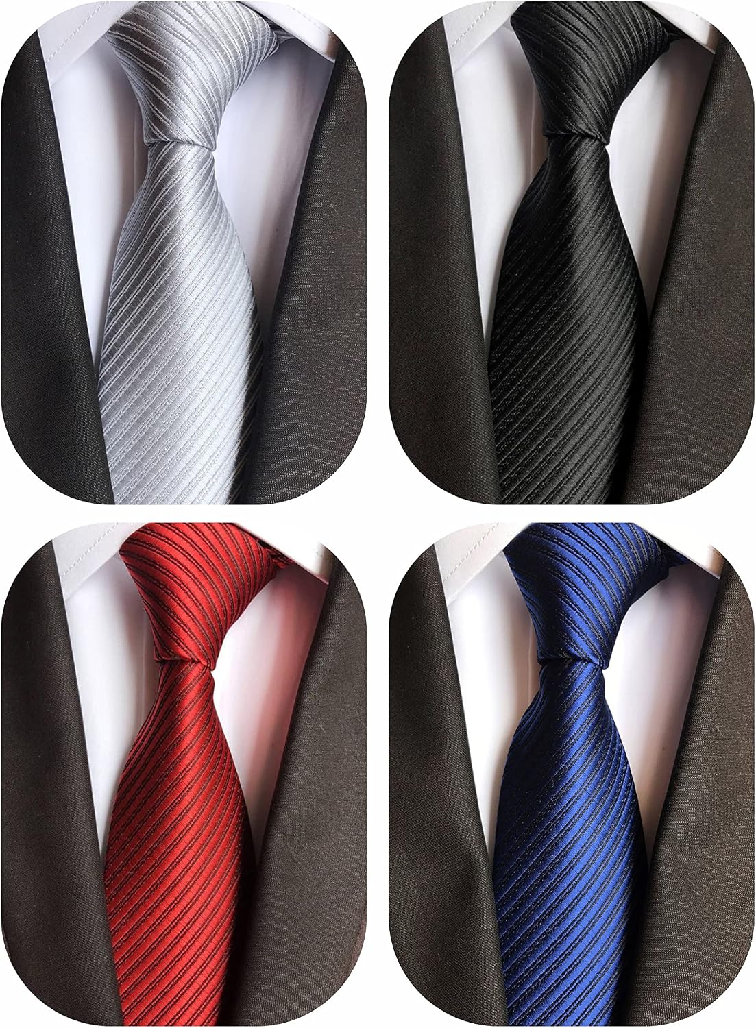 6PCS Woven Silk Necktie Set