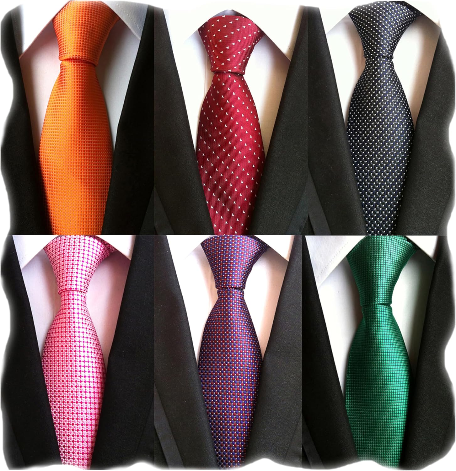 6PCS Woven Silk Necktie Set